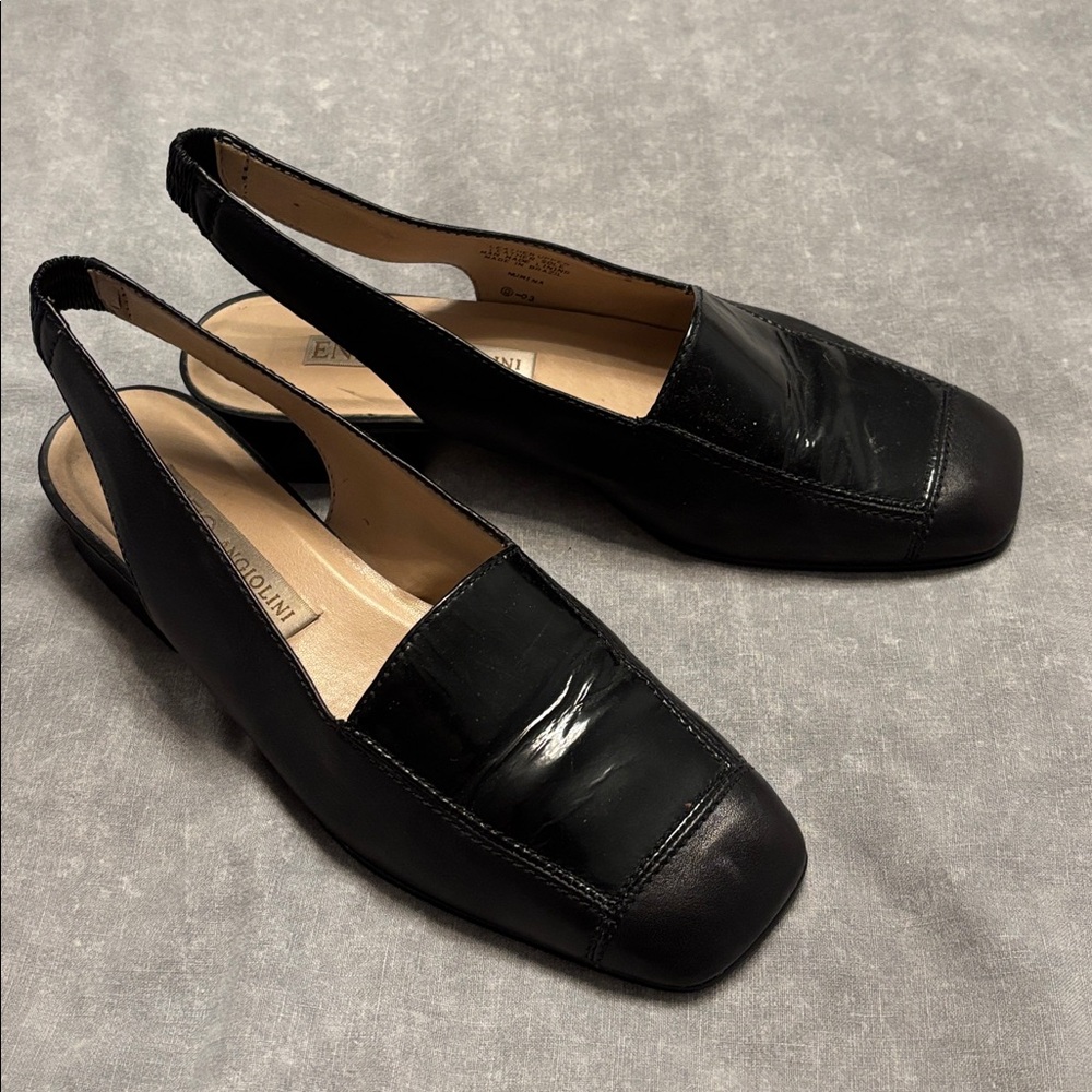 Enzo Angiolini Black Flats